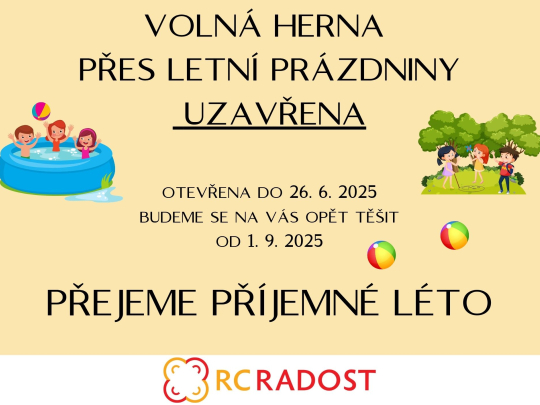 Volná herna léto 2025